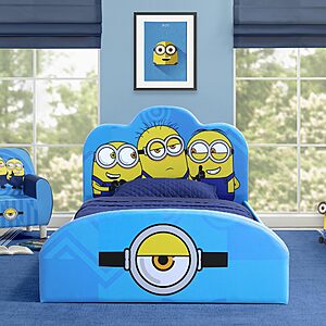 Delta Children Minions Upholstered Twin Bed,Blue $99.99