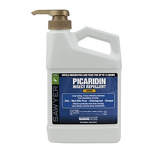 S&S] $40.66:Sawyer Products SP565 Premium Insect Repellent,20% Picaridin,1-Quart Lotion Pump Dispenser,White