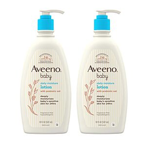 S&S] Aveeno Baby Daily Moisture Body Lotion,Fragrance-Free,18 fl oz,2 Pack $16.13