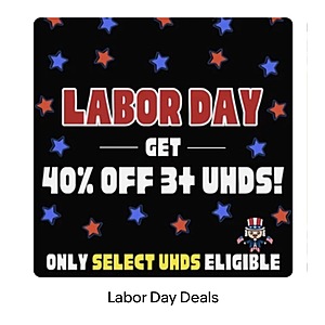 Please Rewind - Last Days of Summer,Big Labor Day Savings 40 % Off 3 or more 4K UHD movies with code 40OFF3ORMOREUHD