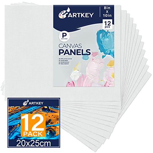 Artkey Canvases for Painting 8...Oil Watercolor Tempera Paints