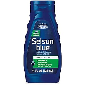 11oz Selsun Blue Moisturizing Antidandruff Shampoo w/ Selenium Sulfide $3.90 w/ Subscribe & Save