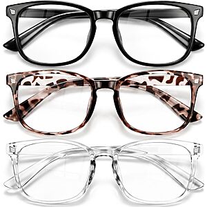 3-Pack Gaoye Blue Light Blocking Glasses for Women (Matte Black/Leopard/Transparent) $6.49 ($2.16 Each) + Free Shipping w/ Prime or on $35