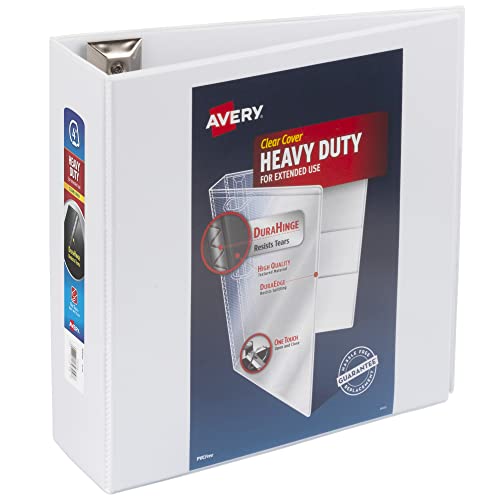 Avery Heavy Duty View 3 Ring B...Paper,4 White Binders (79704