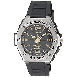 Casio Illuminator Men's 42.5 mm Quartz Sport Watch w/ Metal Bezel & Resin Strap $25.80