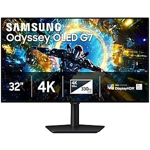 799.99 | Samsung 32" Odyssey OLED G7 4K 165Hz Gaming Monitor (G73SH) at Amazon