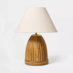 15.75" Threshold with Studio McGee Rattan Woven Table Lamp $30 + Free Shipping