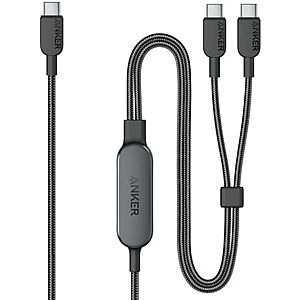14.99* | Anker 2-in-1 USB-C to 2x USB-C 140W Max Fast Charging Cable at Amazon