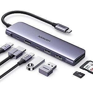 16.98* | 7-in-1 UGREEN Revodok 1071 USB-C Hub Dock (4K HDMI/100W USB C/USB A) at Amazon