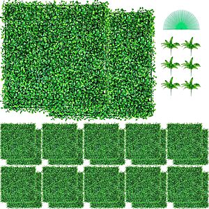 VEVOR 12PCS 20x20x1.6 Artificial Boxwood Panels Boxwood Hedge Wall Panels $38.99