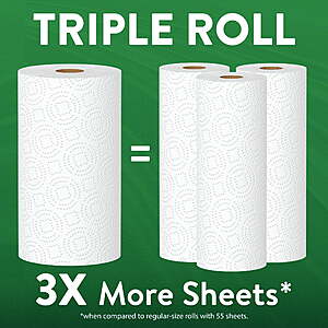 Great Value Ultra Strong Paper Towels,12 Triple Rolls = 36 Reg $18.37 FS Walmart+,at $35 or Pick Up