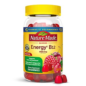 150-Ct 1000 mcg Nature Made Energy B12 Gummies $6.75 w/ S&S $4.62
