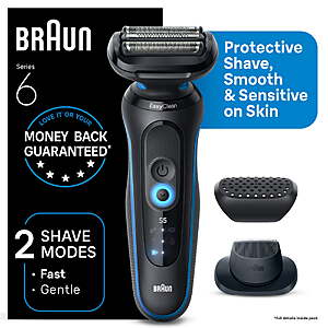 Braun Electric Razor for Men Series 6,Electric Shaver,Precision Trimmer,S6 6120s $79.97