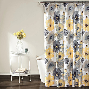 72 in x 72 in Lush Decor Leah Shower Curtain - Contemporary Floral Flowers Polyester $6.98