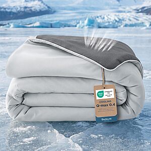 Bedsure Lightweight Double-Sided Cooling Comforter (Grey):Queen $33,Twin XL $30 & More + Free S&H