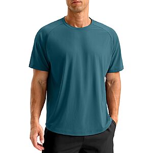 Soothfeel Men's Workout Athletic Shirts Moisture Wicking Running T-Shirts $7.99
