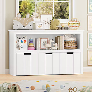 Homfa Kids Toy Storage,Cubes Storage Bins with 3 Drawers,White Toy Box with Shelves and Wheels - $89.99 @ Walmart