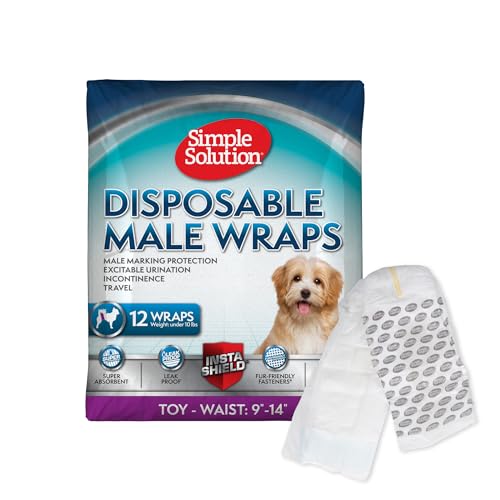Simple Solution Disposable Dog...eak-Proof Fit - Toy - 12 Count