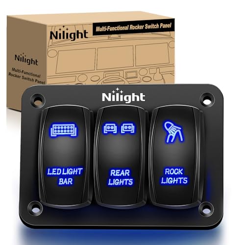 Nilight - 90105C 3 Gang Alumin...ATV UTV,2 Years Warranty,Blue