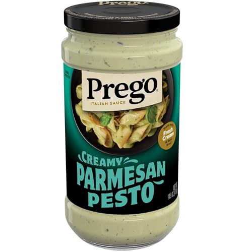 Prego Creamy Parmesan Pesto Pasta Sauce,14.5 oz Jar