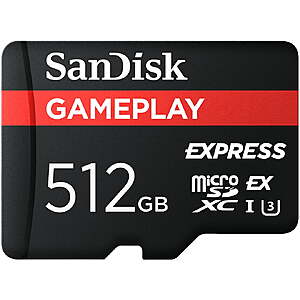 98 WALMART 512GB SanDisk GamePLAY microSD Express Card (Works w/ Switch 2