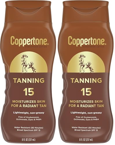 Coppertone Tanning Sunscreen L...emicals | 16 Fl Oz | Pack of 2