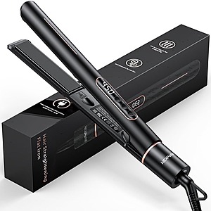 NEXPURE 2-in-1 Hair Straightener and Curler 1" Titanium Floating Plates Flat Iron $15.99 + Free Shipping w/ Walmart+ or $35