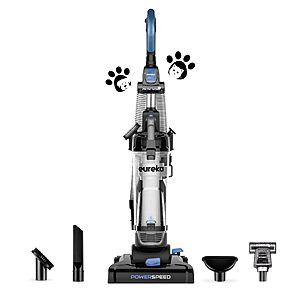 Eureka Upright Vacuum Cleaners,PowerSpeed Lightweight,NEU181A | Pet Hair,Carpet & Hard Floor,2.6L Dust Cup,Pet Turbo Brush,Crevice & Upholstery Tools,Bagless,Blue $79.98