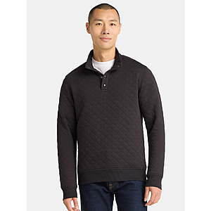 George Men's and Big Men's Quilted Snap Pullover Jacket (Black Soot,Sizes M-3XL) from $4.84 +Free S&H w/ Walmart+ or $35