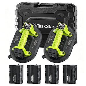 Prime] 2-Count TaskStar 10" Electric Vacuum Suction Cup Lifters w/ 550-Lb Capacity,LCD Displays & 4 Batteries $43.99 + Free Shipping