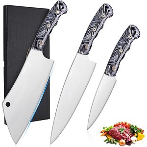 3-Piece Topfeel Meat Cleaver Set (Chef Knife,Meat Cleaver & Utility Knife) $19.99 + Free Shipping w/ Prime or on $35