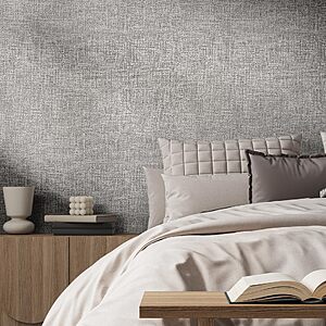 WADILE Grasscloth Peel and Stick Wallpaper 15.7in x 78.7in,Textured Contact Paper for Cabinets,Faux Linen Wall Paper Pull and Stick - $5.03