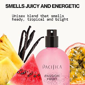 Pacifica Passion Fruit Perfume – Tropical Fruity Floral Clean Perfume for Women with Passionfruit,Pineapple & Vanilla (2 fl oz) $9.99