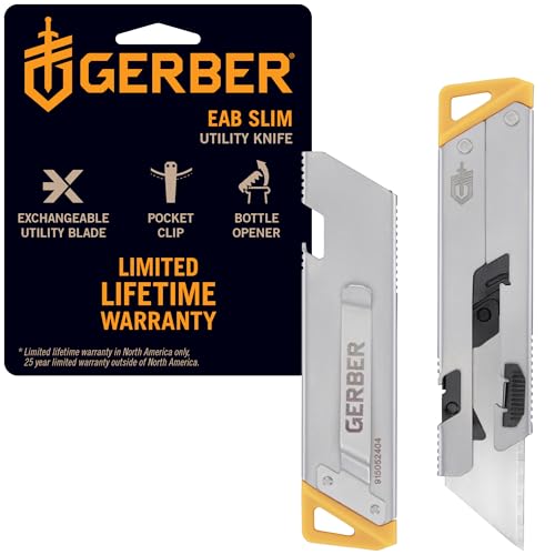 Gerber EAB Utility Knife,EDC...Replaceable Blade,Slim Silver