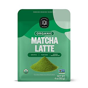 4-ounce FGO Organic Matcha Latte Powder,Resealable Bag,Japanese Matcha with Organic Cane Sugar $4.94 w/s&s + Free Shipping w/ Prime or on $35