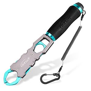 RXLUY 11.5" Fish Lip Gripper with Scale,Max 40lbs Scale,360° Swivel Non-Slip Handle $19.79