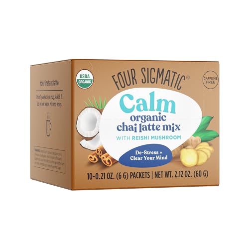 Chai Latte by Four Sigmatic |...Dairy & Gluten-Free | 10 Count