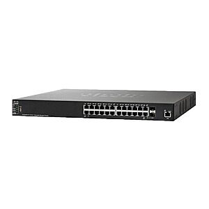 Cisco SG350X-24P Stackable Managed Switch with 24 Gigabit Ethernet (GbE) Ports plus 195W PoE,2 x 10G Combo + 2 x SFP+,Limited Lifetime Protection,Black $968