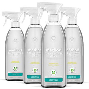 11.18 S&S OR LESS and 10% off Q method Daily Shower Cleaner Spray,Eucalyptus Mint Scent,28 fl oz,4 Pack