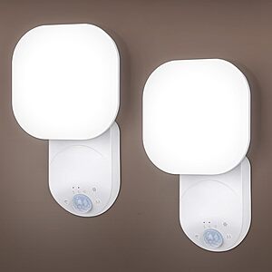 2-Pk Yochoice Rechargeable Dimmable Magnetic Motion LED Wall Lights $10 + Free S&H