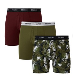 3-pk Hanes Men's Moisture-Wicking Underwear Boxer Briefs Pack (various) from $7.80