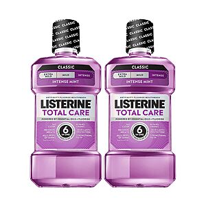 Select Accounts:2-Pk 33.8-Oz Listerine Total Care Anticavity Fluoride Mouthwash $9.60 w/ S&S