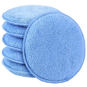 Prime] 6-Pack AIDEA 5" Microfiber Car Wax Applicator Pads $5.99 + Free Shipping