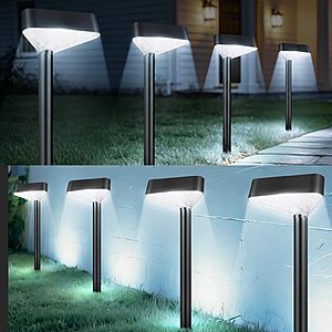8-Pack Fashlits Outdoor Solar Pathway Lights (Cold White or Warm White):6-Pack $14.99,8-Pack $19.99 + Free Shipping