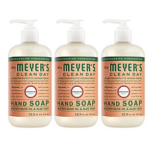 3-Pk 12.5-Oz MRS.MEYER'S CLEAN DAY Liquid Hand Soap (Geranium) $8.65