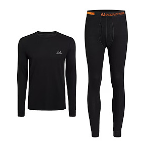 Realtree Men's Grand Canyon 2-Piece Thermal Top & Pants Set (Black,M,XL & 2XL) $8.56 + Free Shipping w/ Walmart