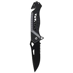 8.5" Smith & Wesson Liner Lock Folding Knife High Carbon S.S. w/ 3.4" Serrated Drop Point Blade $14.40 + Free Shipping w/ Prime or on $35+