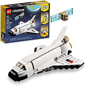 144-pc LEGO Creator 3 in 1 Space Shuttle Building Kit (31134) $8