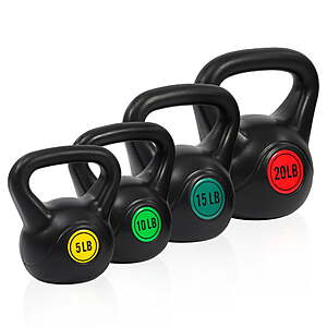 BalanceFrom 4-Pieces Wide Grip Kettlebell (50lb) $37.97 + Free S&H at Walmart