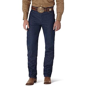Wrangler Men's Cowboy Cut Original Fit Jeans (Rigid Indigo) $6